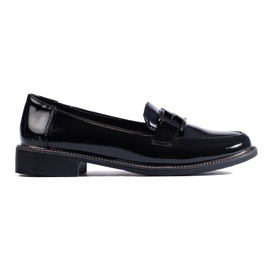 Black lacquered Shelovet women's shoes