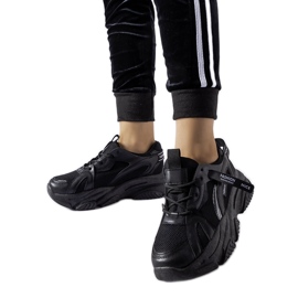 Black Fida sneakers with a thick sole Black Fida sneakers with a thick sole