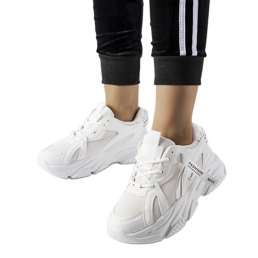 White shoes thick sole sales