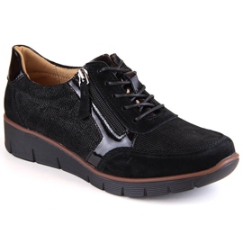 Black leather women's wedge shoes Filippo DP4912 Black leather women's wedge shoes Filippo DP4912