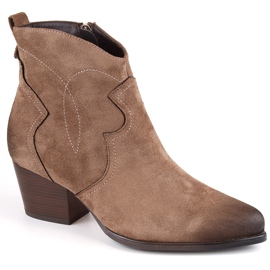 Women's insulated cowboy boots brown Potocki SZ12186 Women's insulated cowboy boots brown Potocki SZ12186