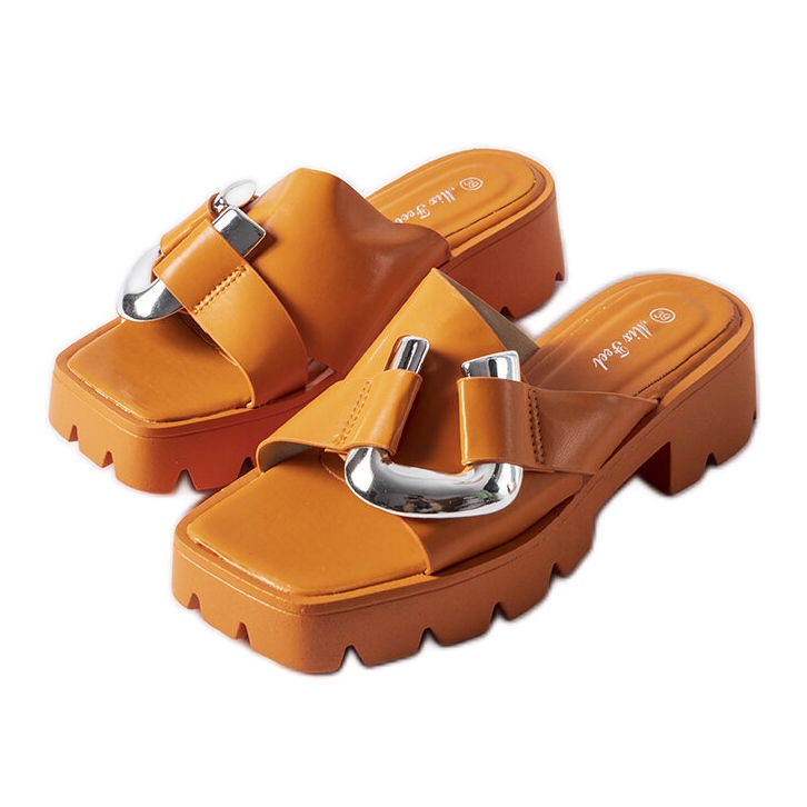 Orange massive Carceri flip-flops