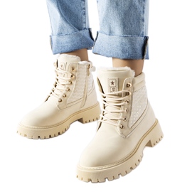 Beige insulated women's boots from Foca