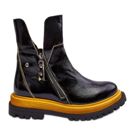Patent Leather Women's Boots Maciejka 05747-07 Black