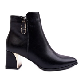 Leather Insulated Ankle Boots Black Amanis