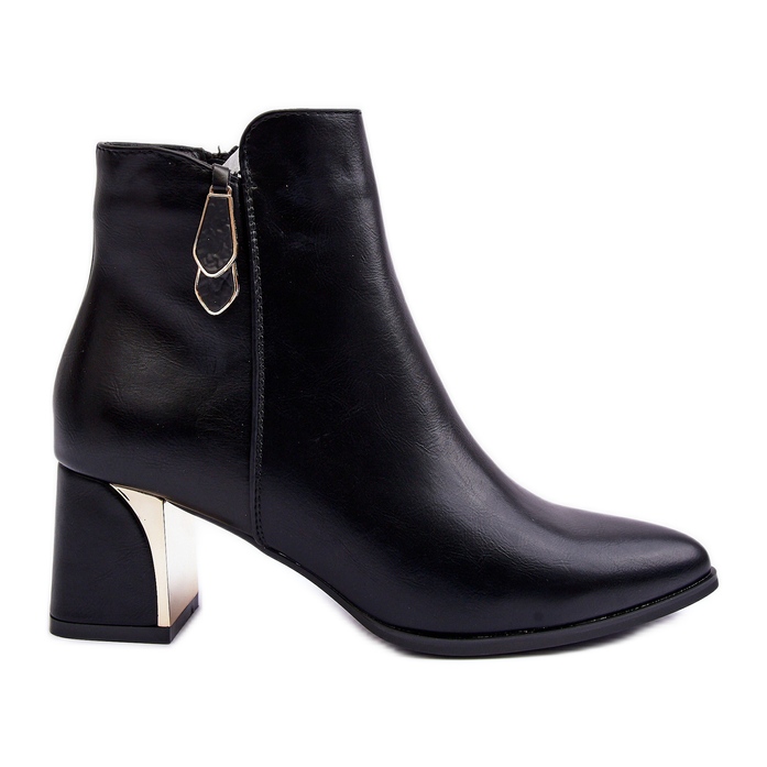 Leather Insulated Ankle Boots Black Amanis