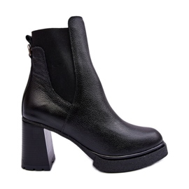 Lemar Liresa Black Leather Ankle Boots