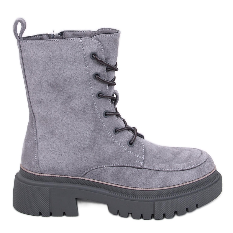 Roisin Gray suede lace-up boots grey Roisin Gray suede lace-up boots grey