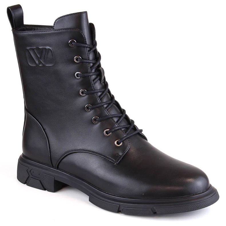 Women's insulated lace-up and zipper boots, black Filippo DBT4045