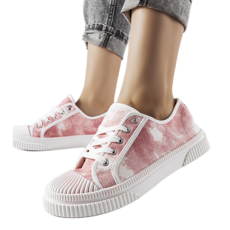 Pink Clavet washed-out sneakers