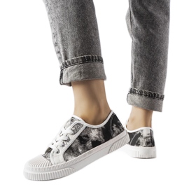 Black Clavet washed-out sneakers white Black Clavet washed-out sneakers white