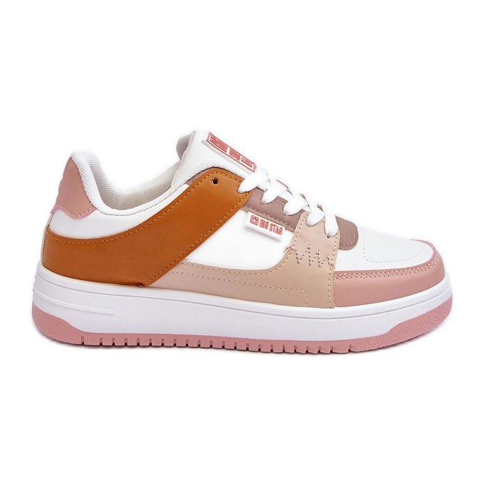 Women's Sports Shoes Sneakers Big Star MM274355 Brown and Pink white