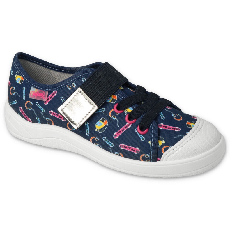 Befado children's slippers with Velcro 351Y004 navy blue