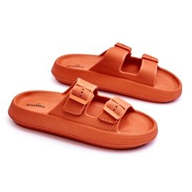 Women's Foam Flip-Flops With Orange Straps