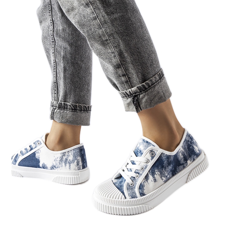 Blue washed Clavet sneakers