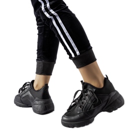Black sneakers with a flexible Abal upper