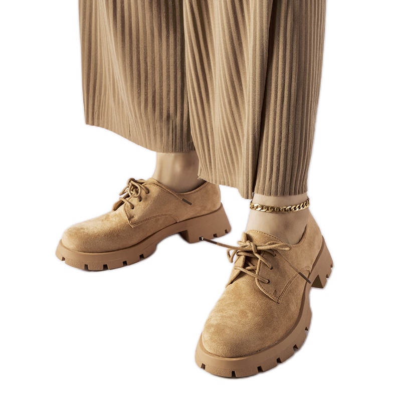 Brown shoes with a massive sole from Coleman