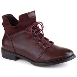 M.Daszyński W SAN23B insulated boots, burgundy red M.Daszyński W SAN23B insulated boots, burgundy red