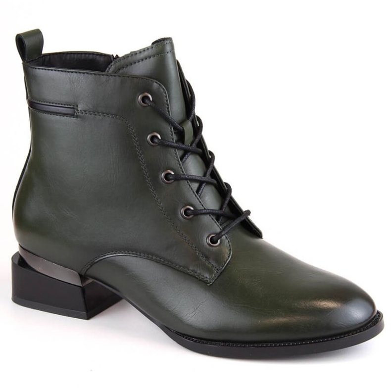 Vinceza W JAN253A insulated high-heeled ankle boots, green