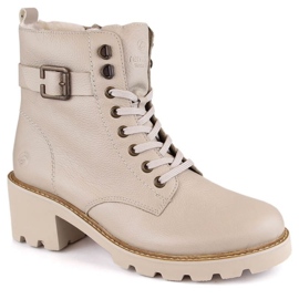 Comfortable, insulated leather boots Remonte RKR615, beige