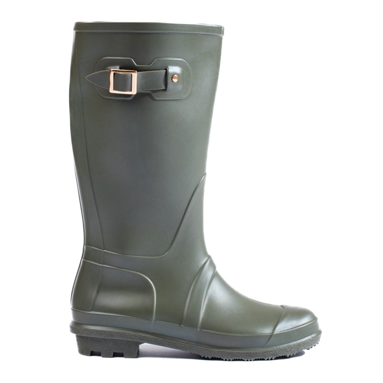 Women's green Wellington boots with Shelovet buckle