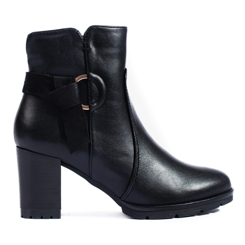 Comfortable black Shelovet high-heeled ankle boots Comfortable black Shelovet high-heeled ankle boots