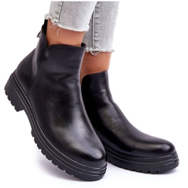 Leather Ankle Boots With a Low Top Black Foteini Leather Ankle Boots With a Low Top Black Foteini