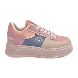 Big Star Pink Women s sports shoes Size 41 Without a heel KeeShoes