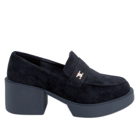 Coniff Black high-heeled loafers