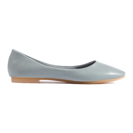 Women's gray ballerina shoes made of Shelovet ecological leather grey