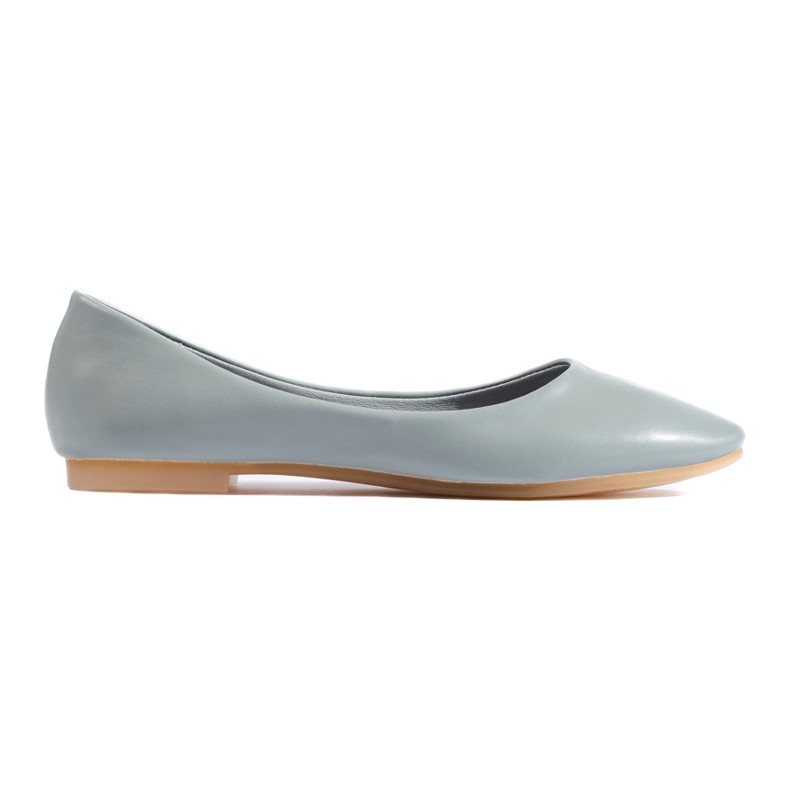 Women's gray ballerina shoes made of Shelovet ecological leather grey