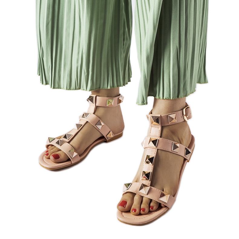 Inna Pink sandals with Ignazio studs