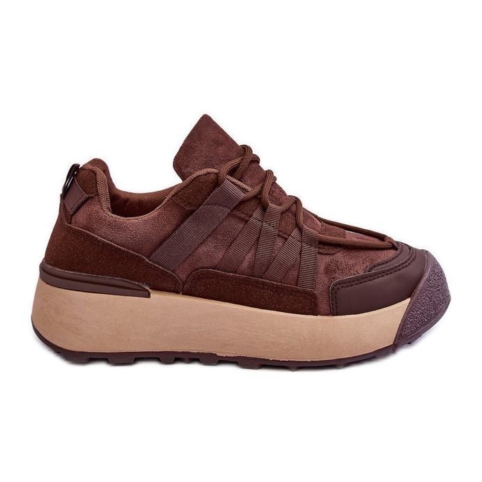 PS1 Women's Suede Sports Shoes on the Platform Brown Rohan