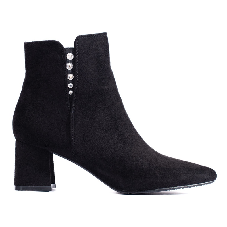 Shelovet black suede women's ankle boots