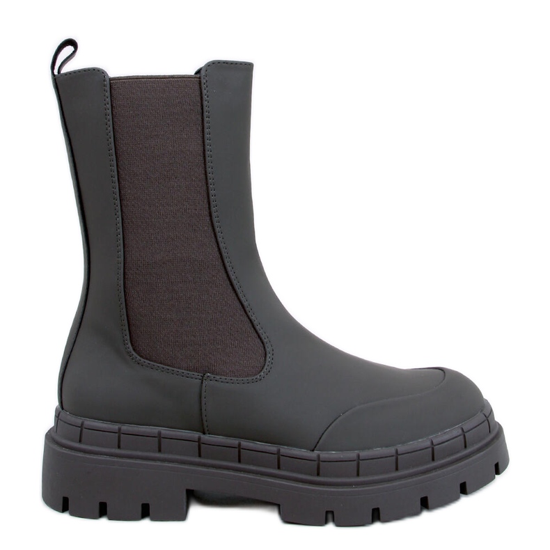 Faime Kaki high Chelsea boots green