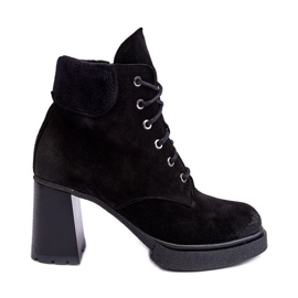 Black Lemar Flomes Suede Lace-up Ankle Boots Black Lemar Flomes Suede Lace-up Ankle Boots
