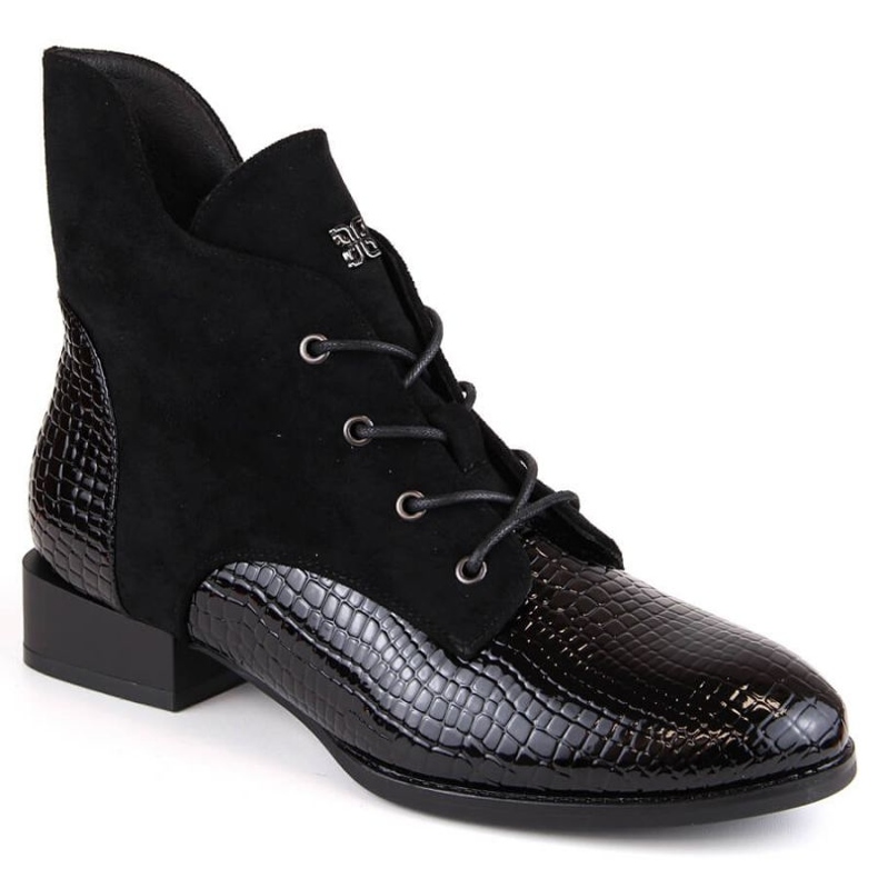 Insulated flat-heeled ankle boots Vinceza W JAN246A, black