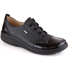 Comfortable leather shoes Helios W H408A, black
