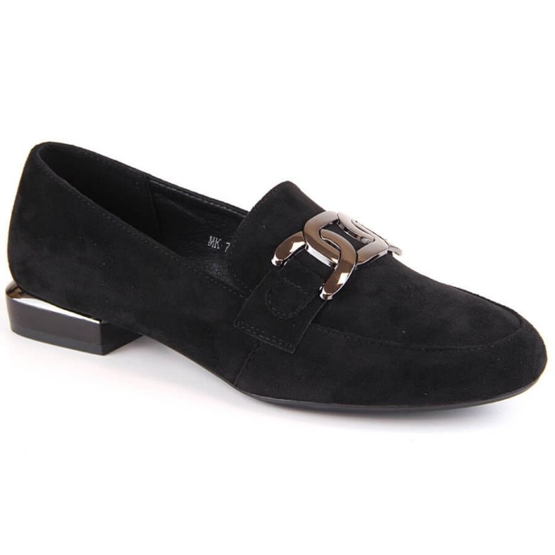Sergio Leone W SK422B suede shoes with a chain, black