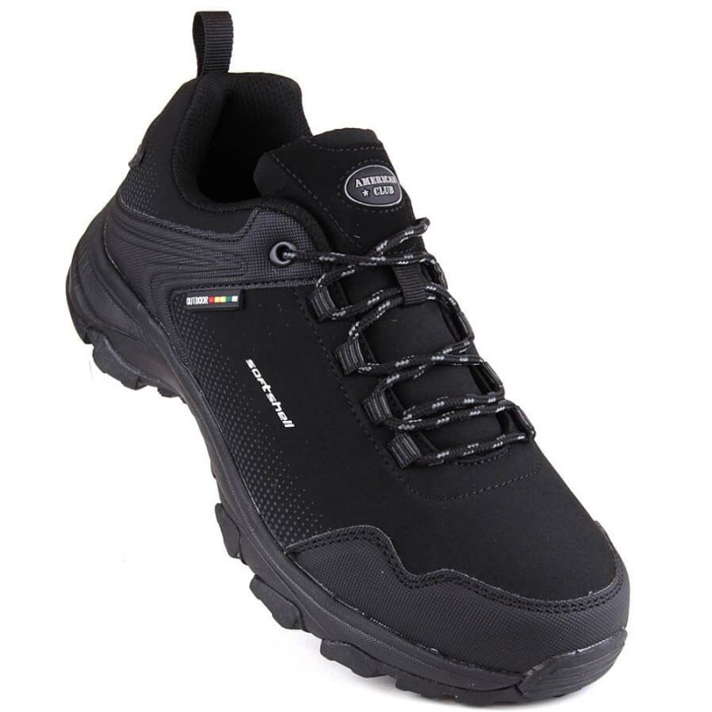 American Club Jr AM930 softshell sports shoes, black