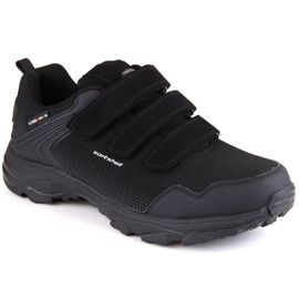 American Club Jr AM931 Velcro softshell sports shoes, black American Club Jr AM931 Velcro softshell sports shoes, black