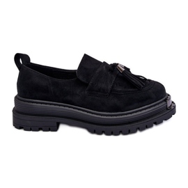 PS1 Suede Shoes Women's Moccasins Black Ramvli