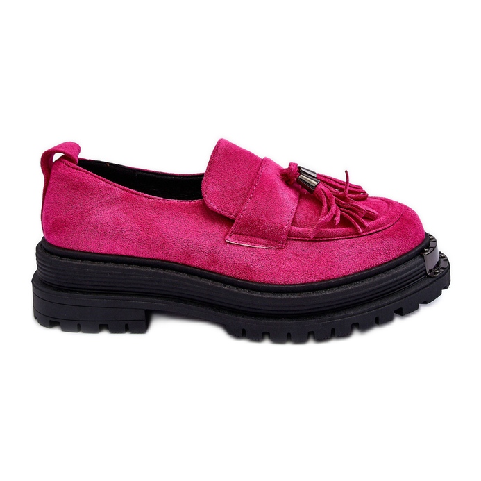 PS1 Suede Shoes Women's Moccasins Fuchsia Ramvli pink