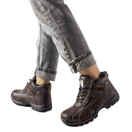 Brown boys' insulated Curzio shoes