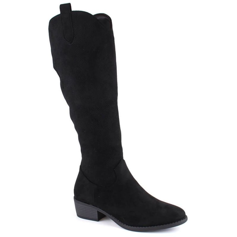 Jezzi W JEZ409A black suede insulated boots