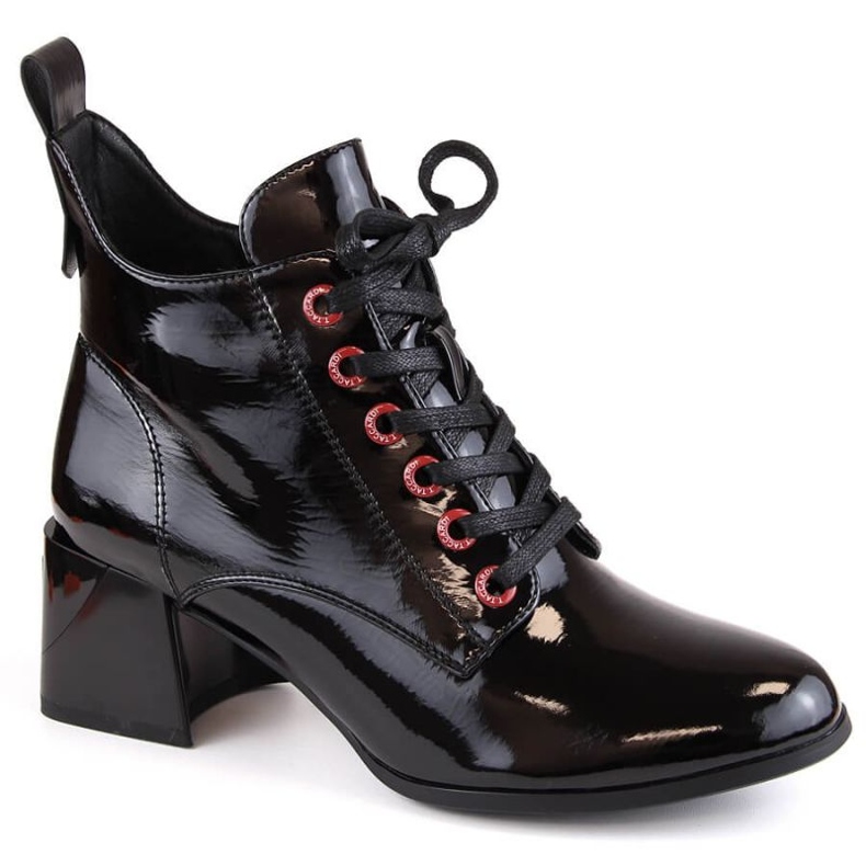 D&amp;A S.Barski Premium Collection W OLI230A black patent ankle boots