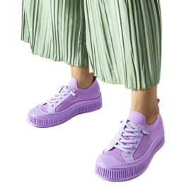 Purple slip on Callimaco sneakers