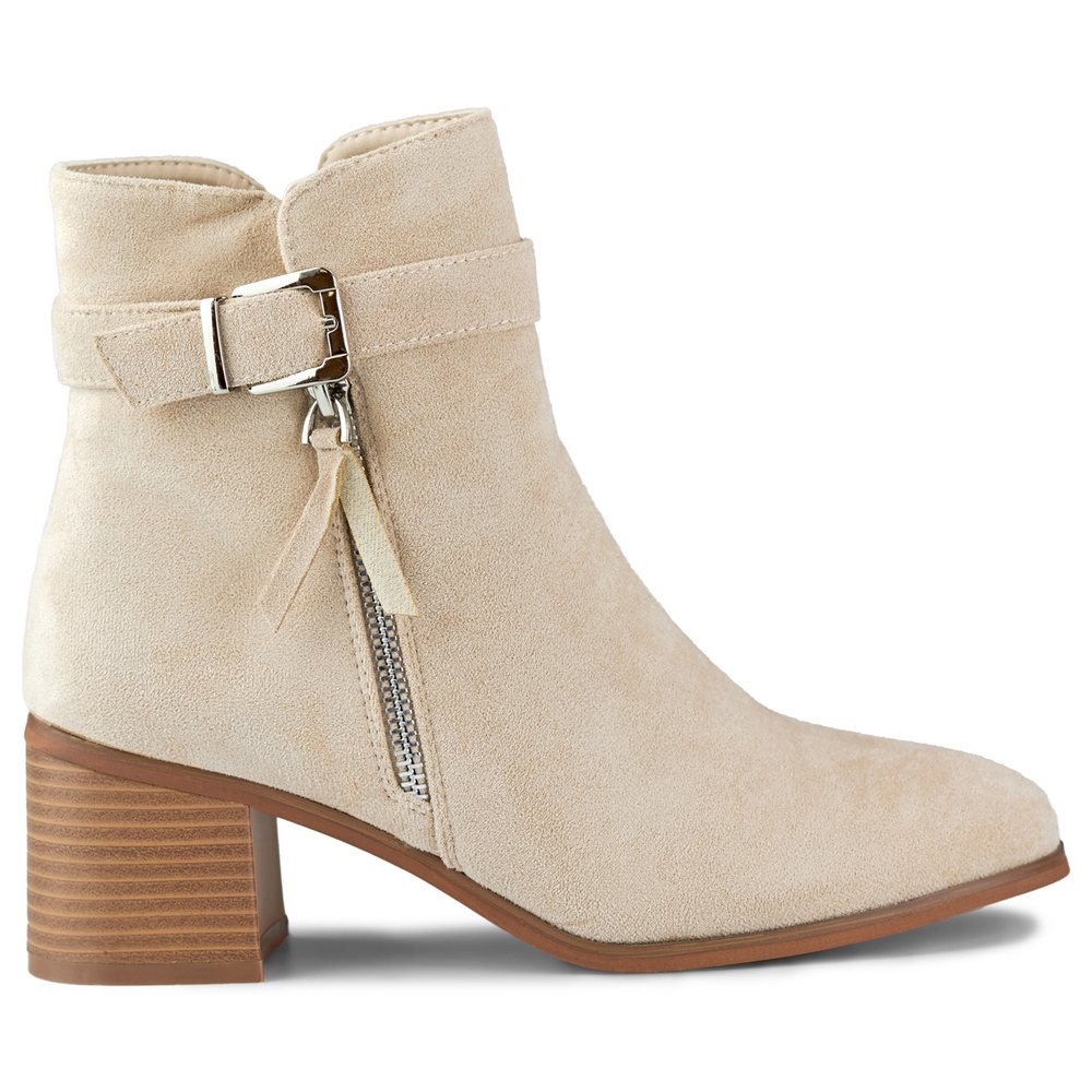 Tan low heel boots best sale