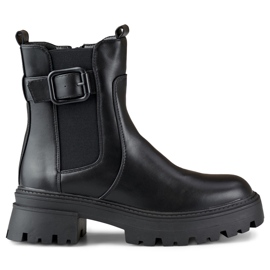 Classic women's baggies with a decorative buckle black