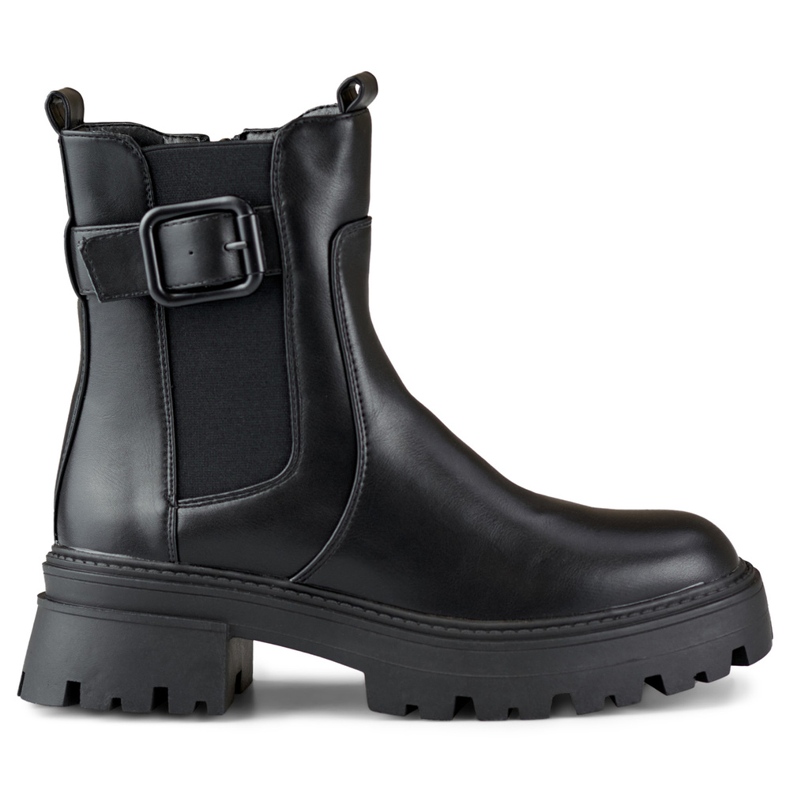 Classic women's baggies with a decorative buckle black
